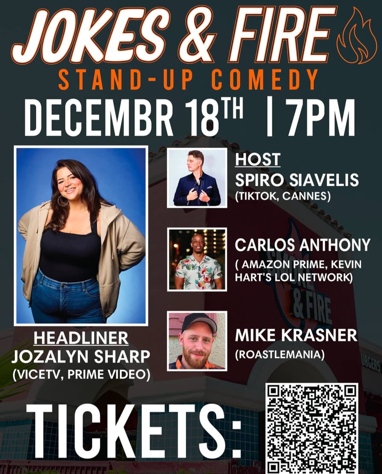 Jokes & Fire StandUp Comedy at Smoke & Fire Comedy Finder